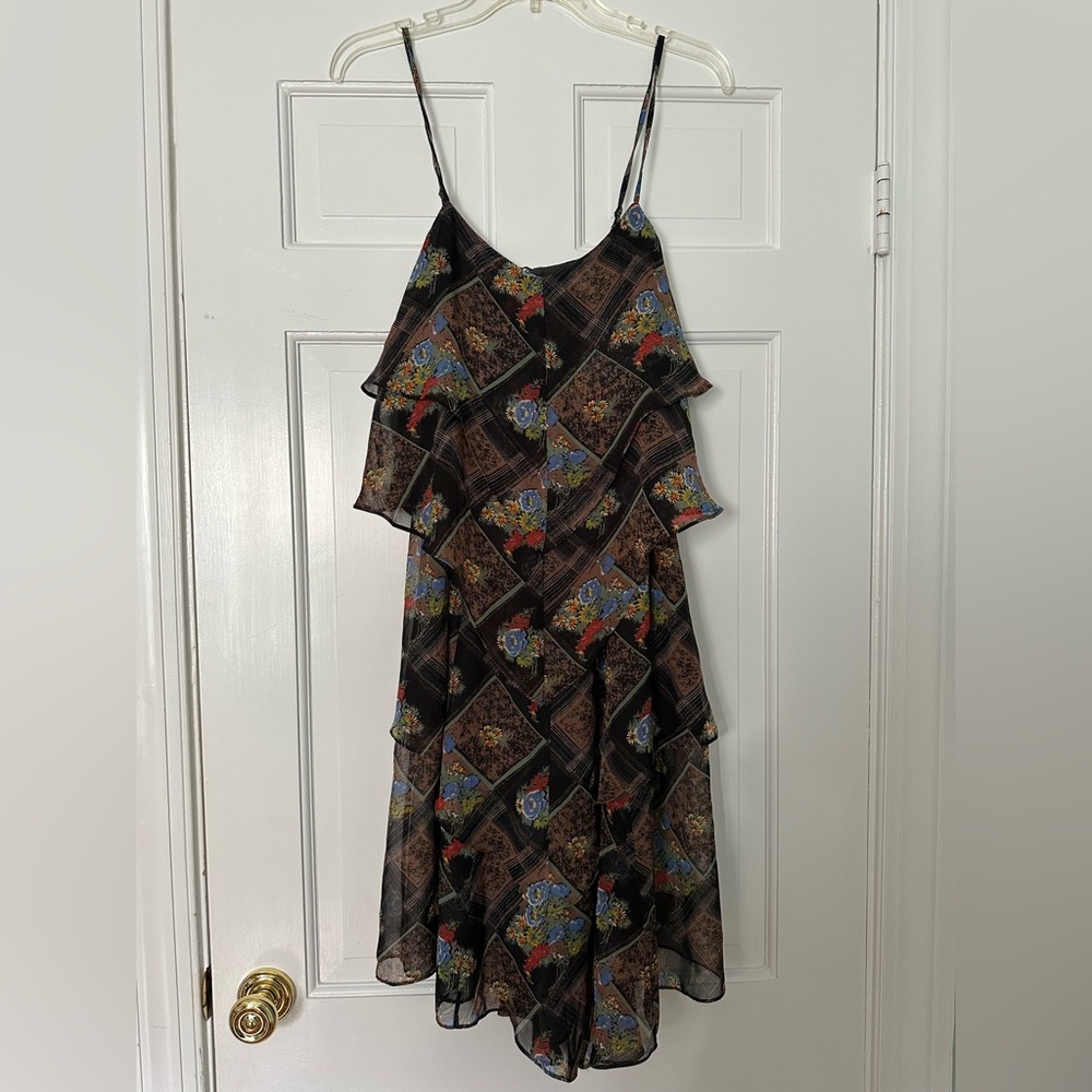 🌸 Free People Floral Chiffon Layered Slip Dress